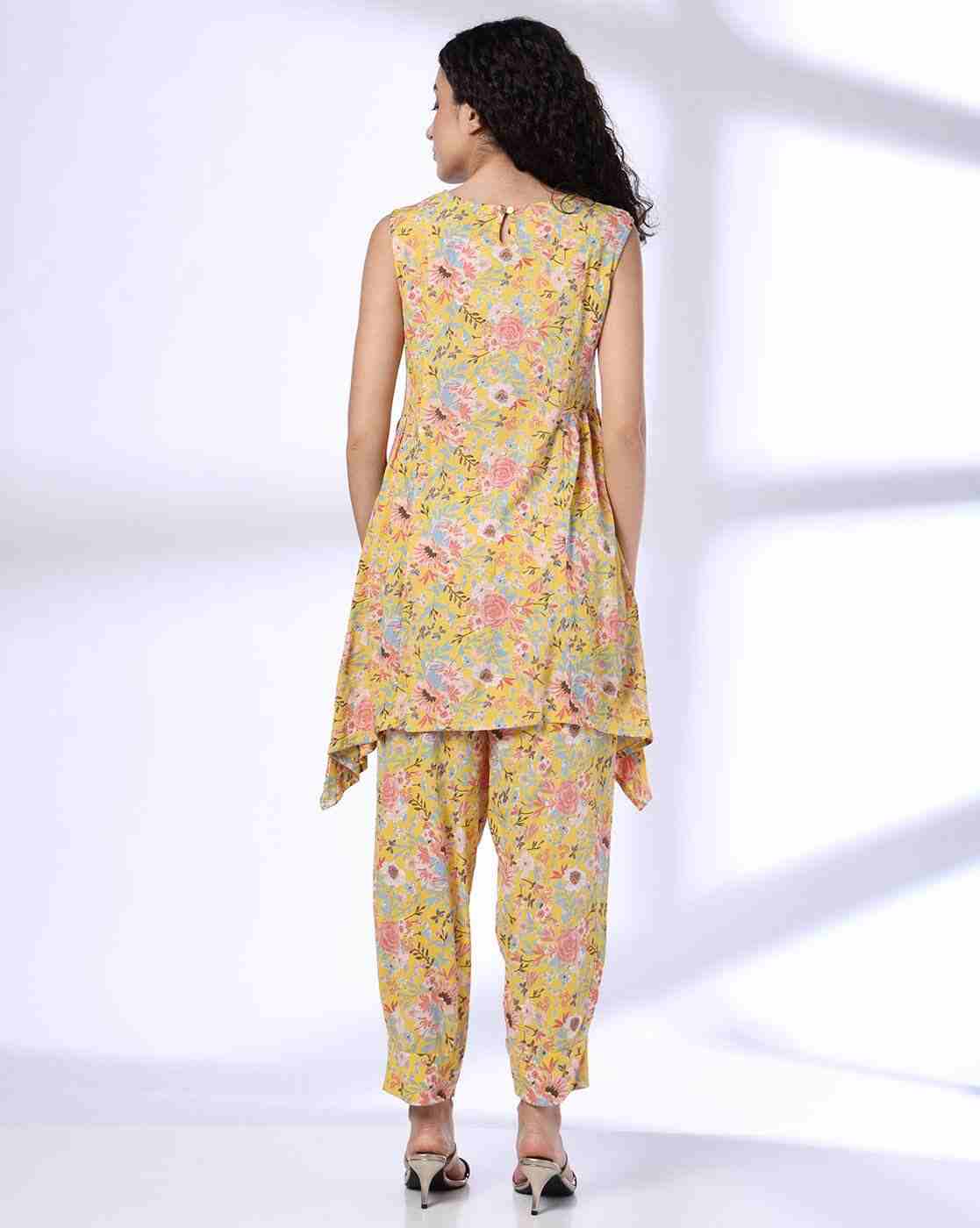FUSION | Women Floral Print A-Line Kurta & Salwar Set|2