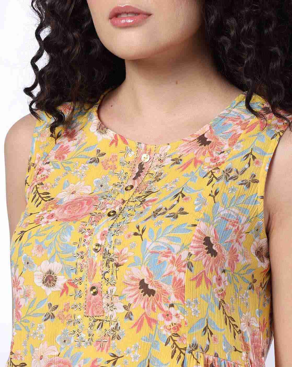 FUSION | Women Floral Print A-Line Kurta & Salwar Set|3