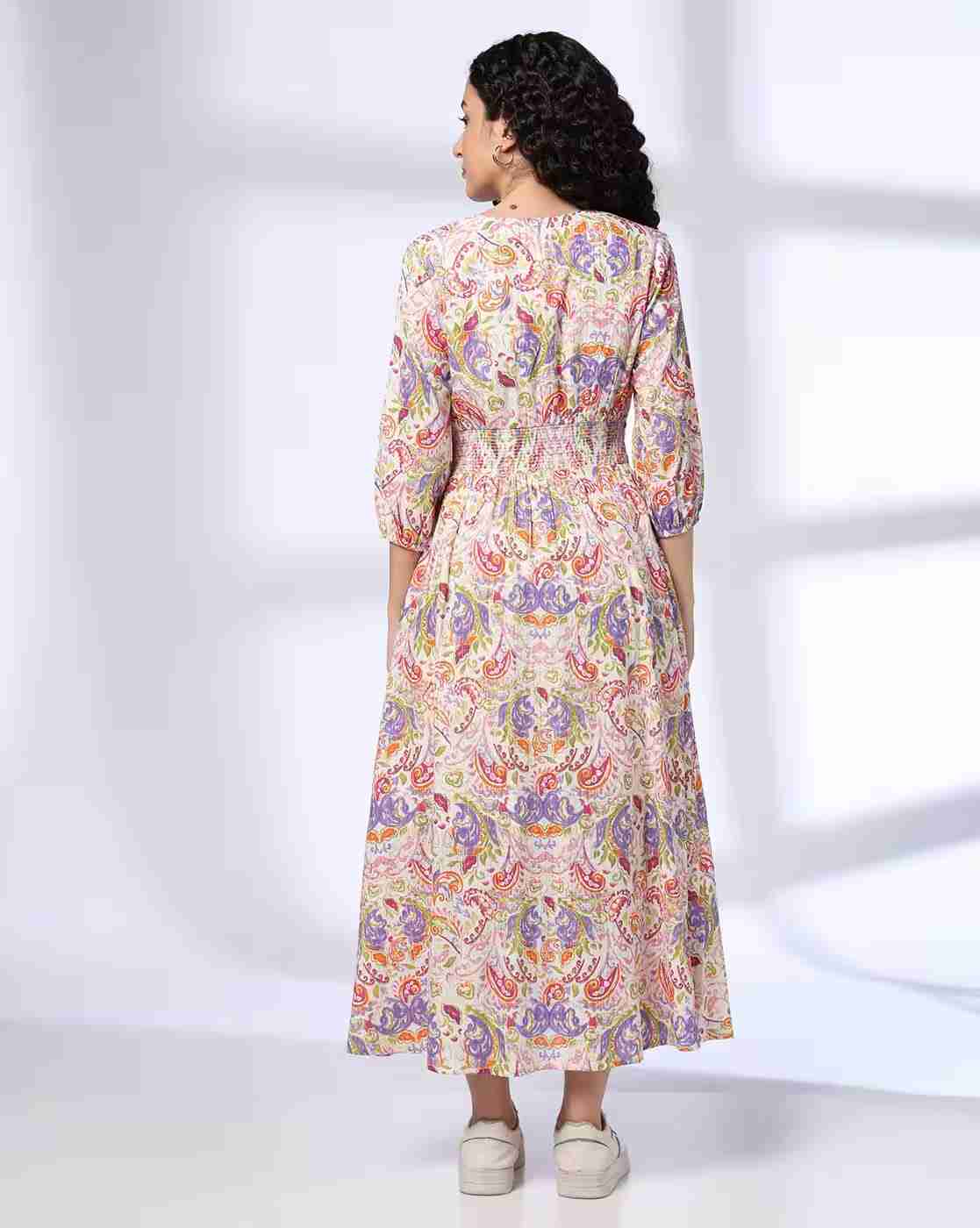 FUSION | Women Printed Fit & Flare Dress|2