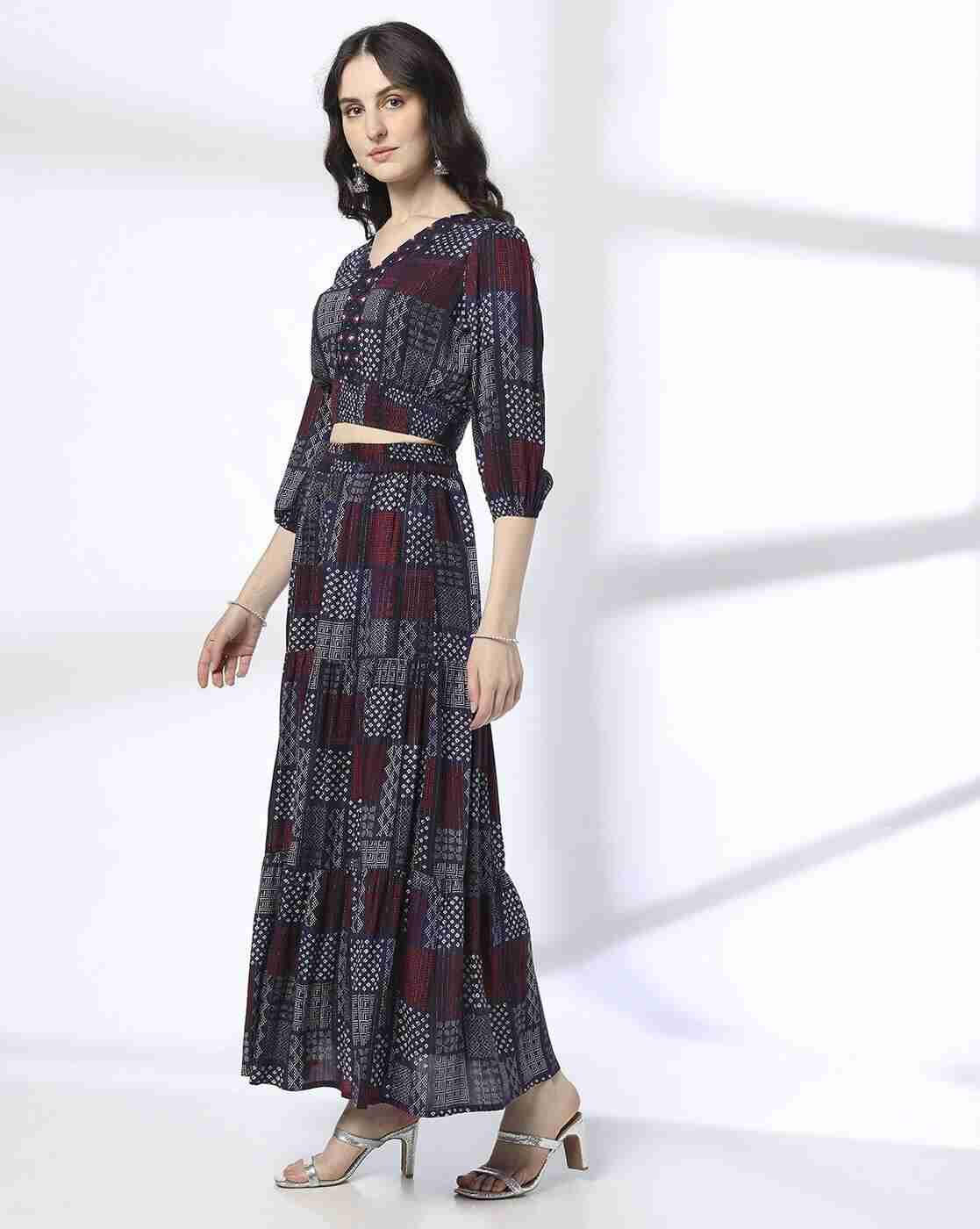 FUSION | Women Printed Top & Skirt Set|1