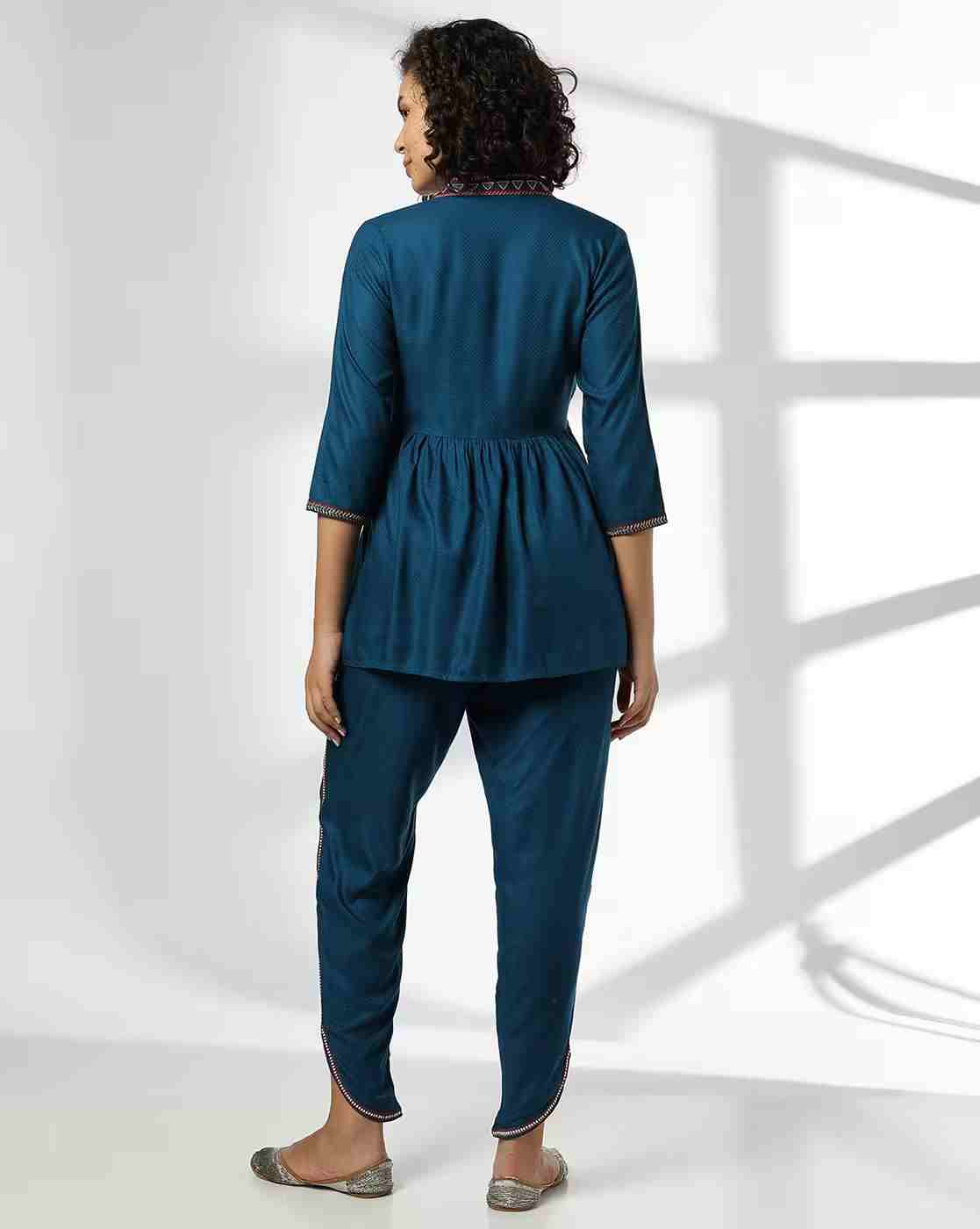 FUSION | Women Embroidered Empire Kurta & Pants Set|2