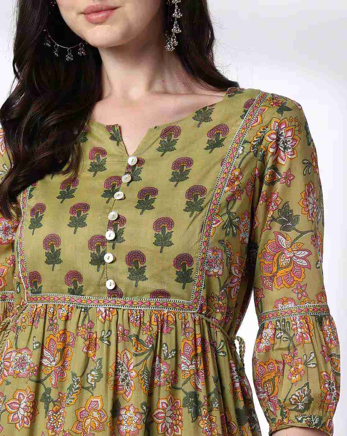 FUSION | Women Floral Print Tiered Dress|3