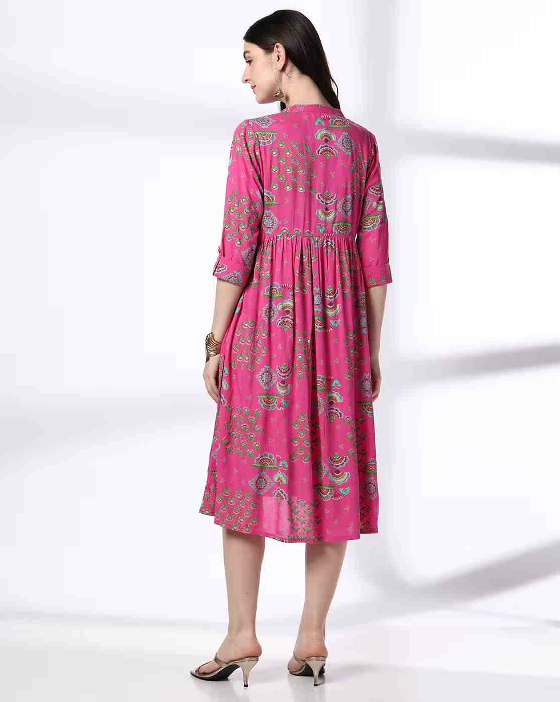 FUSION | Women Floral Print Fit & Flare Dress|2