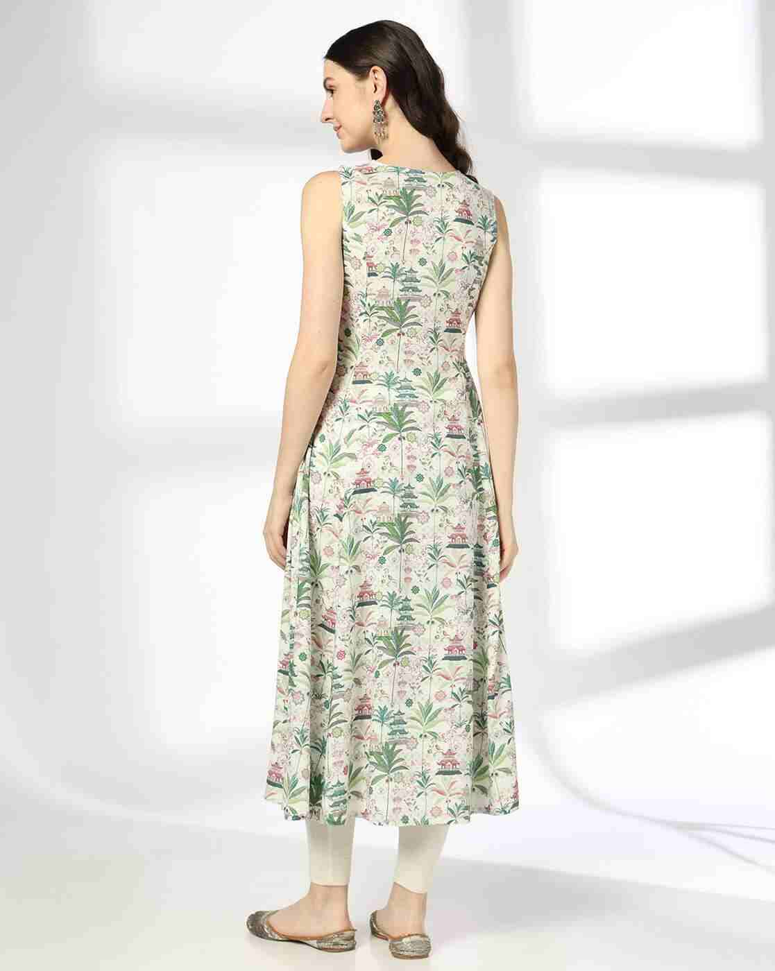 FUSION | Women Tropical Print A-Line Dress|2
