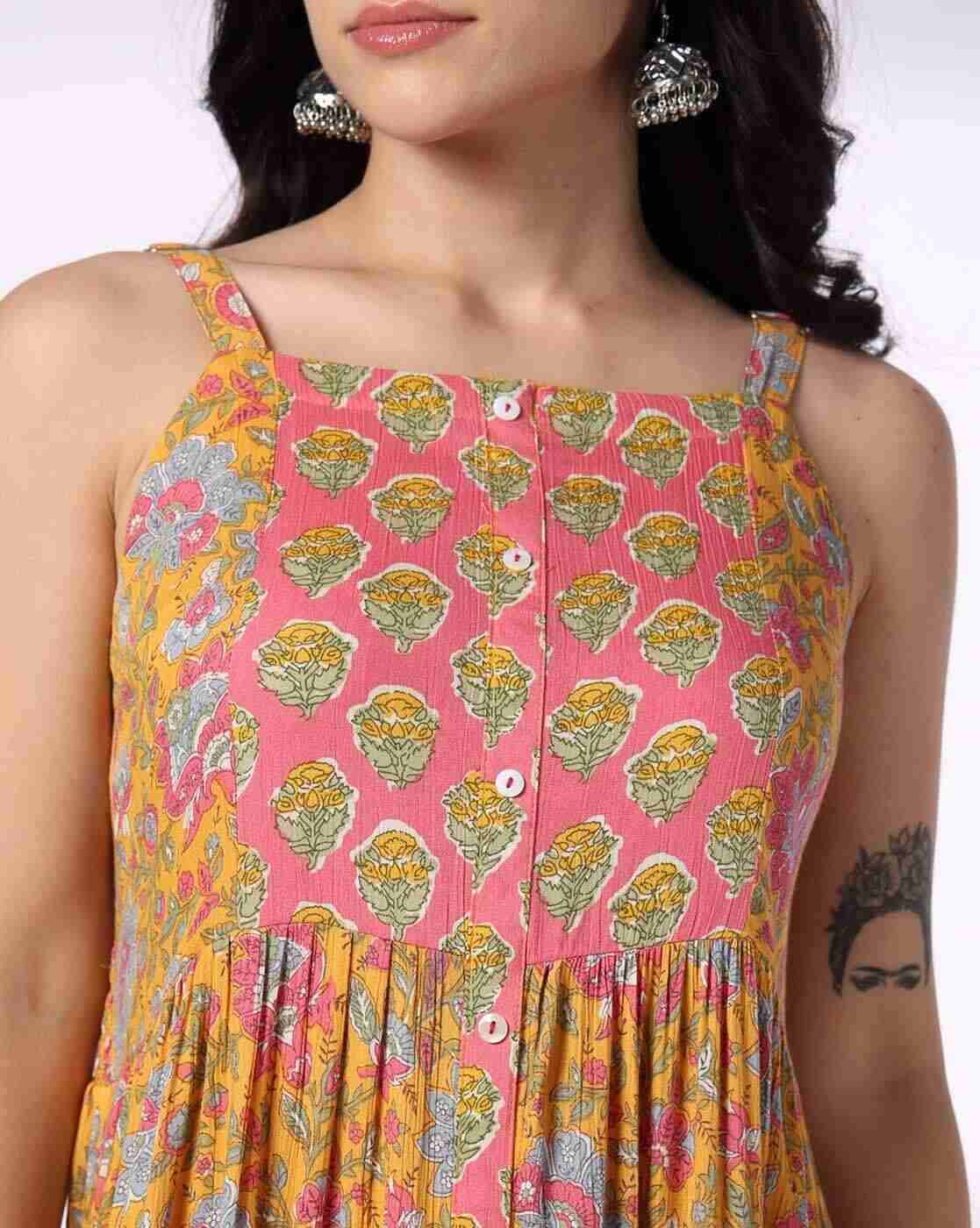 FUSION | Women Floral Print Tiered Dress|3