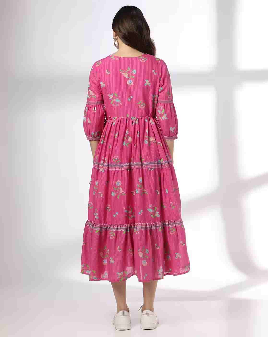 FUSION | Women Floral Print Tiered Dress|2