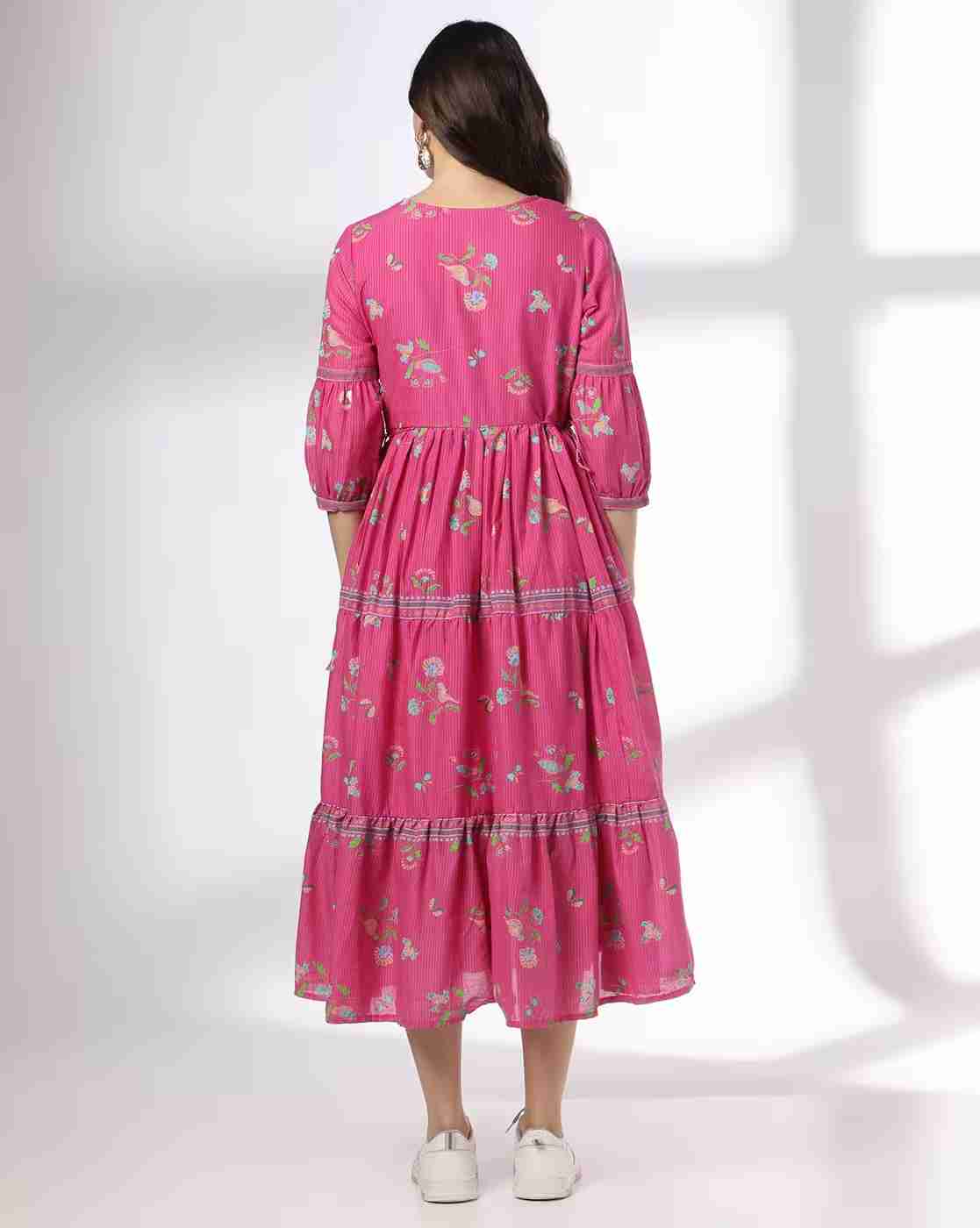 FUSION | Women Floral Print Tiered Dress|2