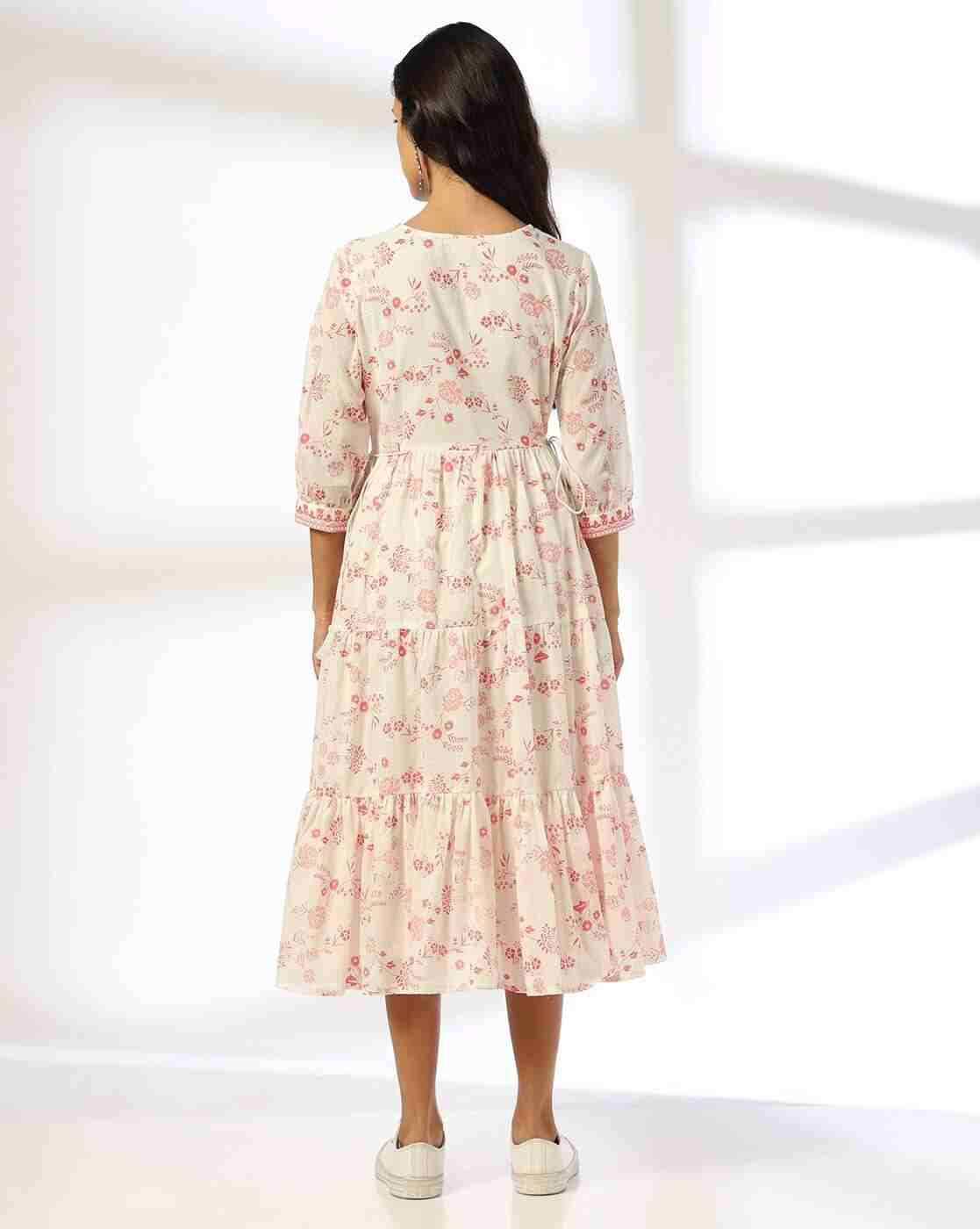 FUSION | Women Floral Print Tiered Dress|2