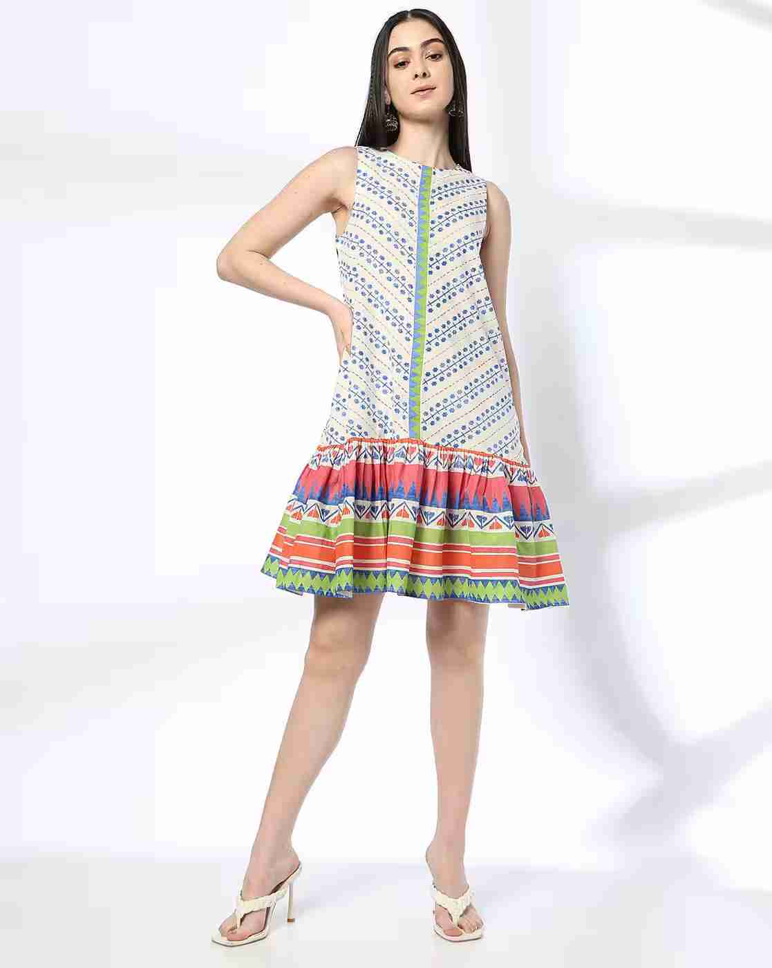 Women Star Print Shift Dress