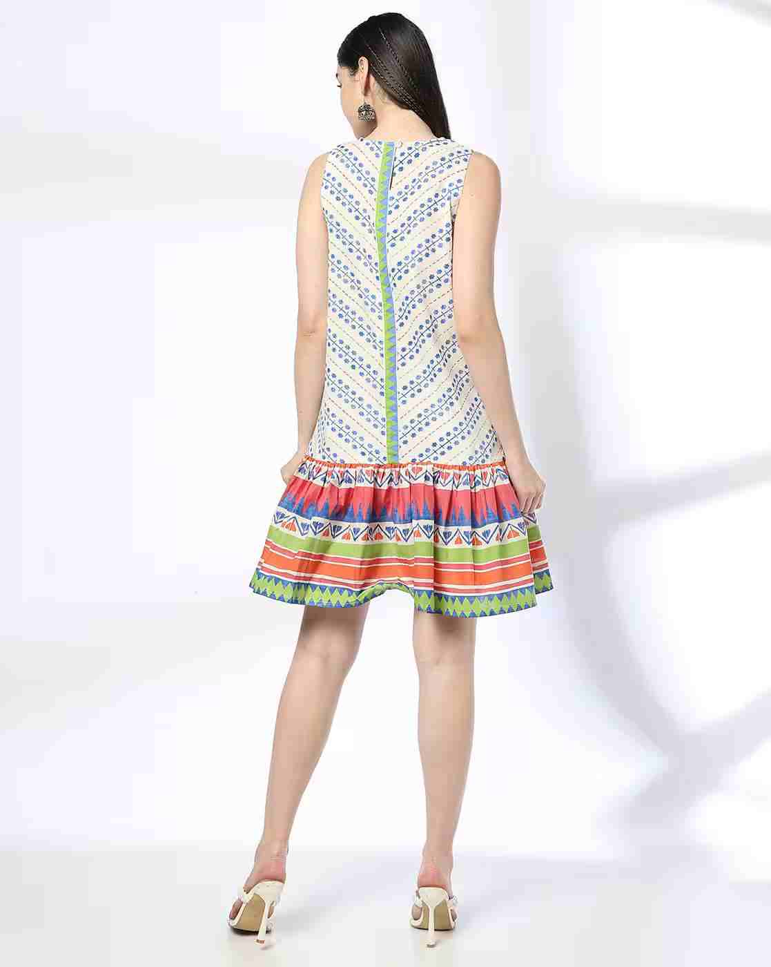 FUSION | Women Star Print Shift Dress|2