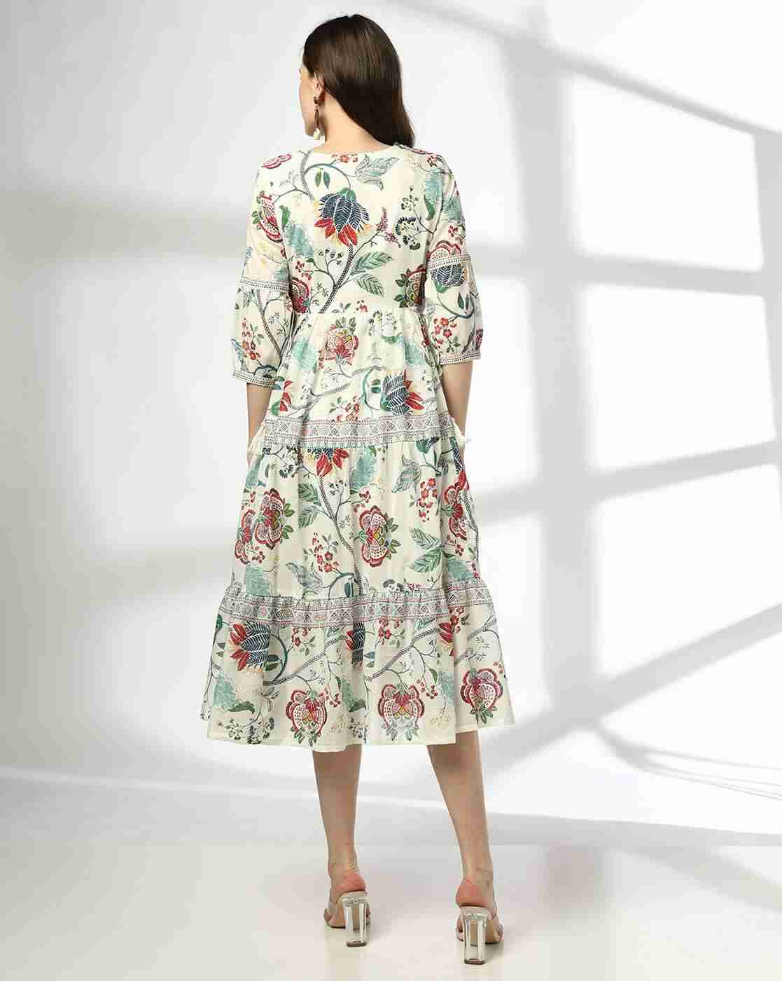 FUSION | Women Floral Print Fit & Flare Dress|2