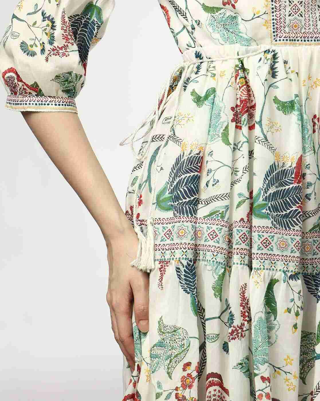 FUSION | Women Floral Print Fit & Flare Dress|4