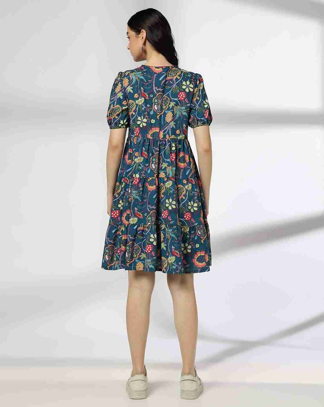 FUSION | Women Floral Print Tiered Dress|2