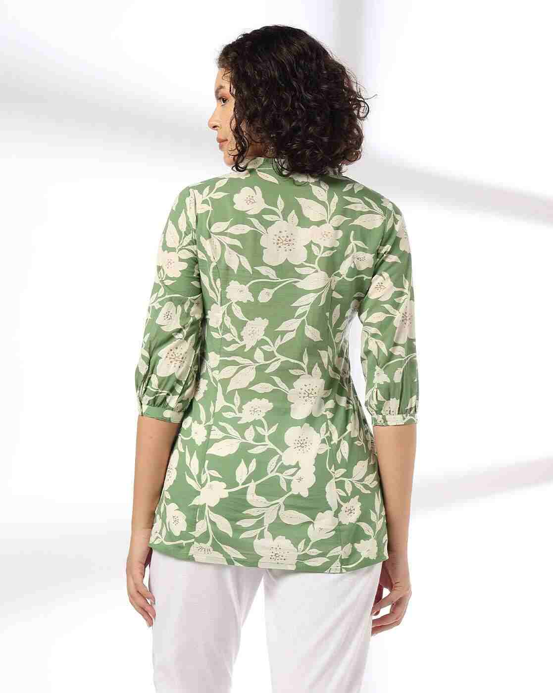 FUSION | Women Floral Print A-Line Kurti|2