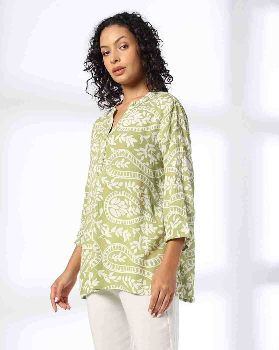 FUSION | Women Floral Print Straight Kurti|1