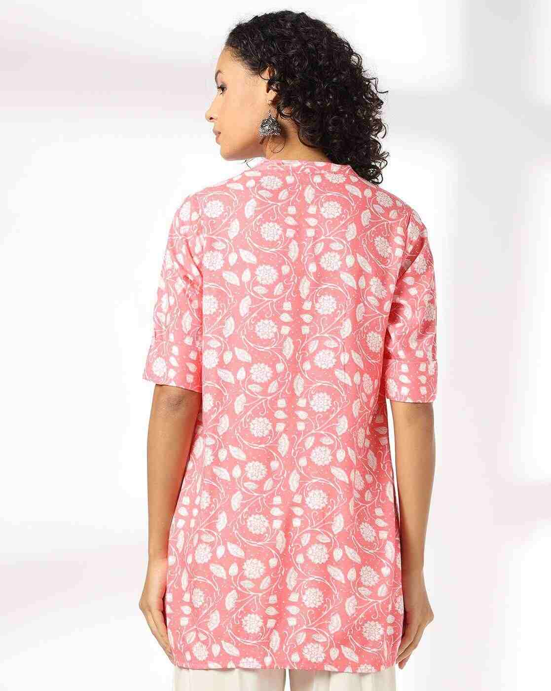 FUSION | Women Floral Print A-Line Kurti|2