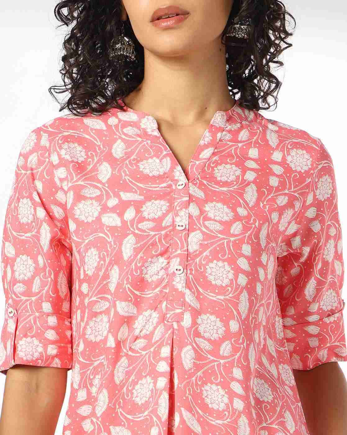 FUSION | Women Floral Print A-Line Kurti|3