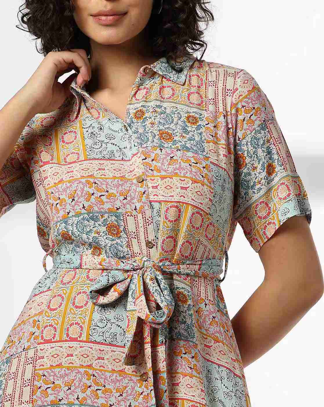 FUSION | Women Floral Print Shirt Dress|3