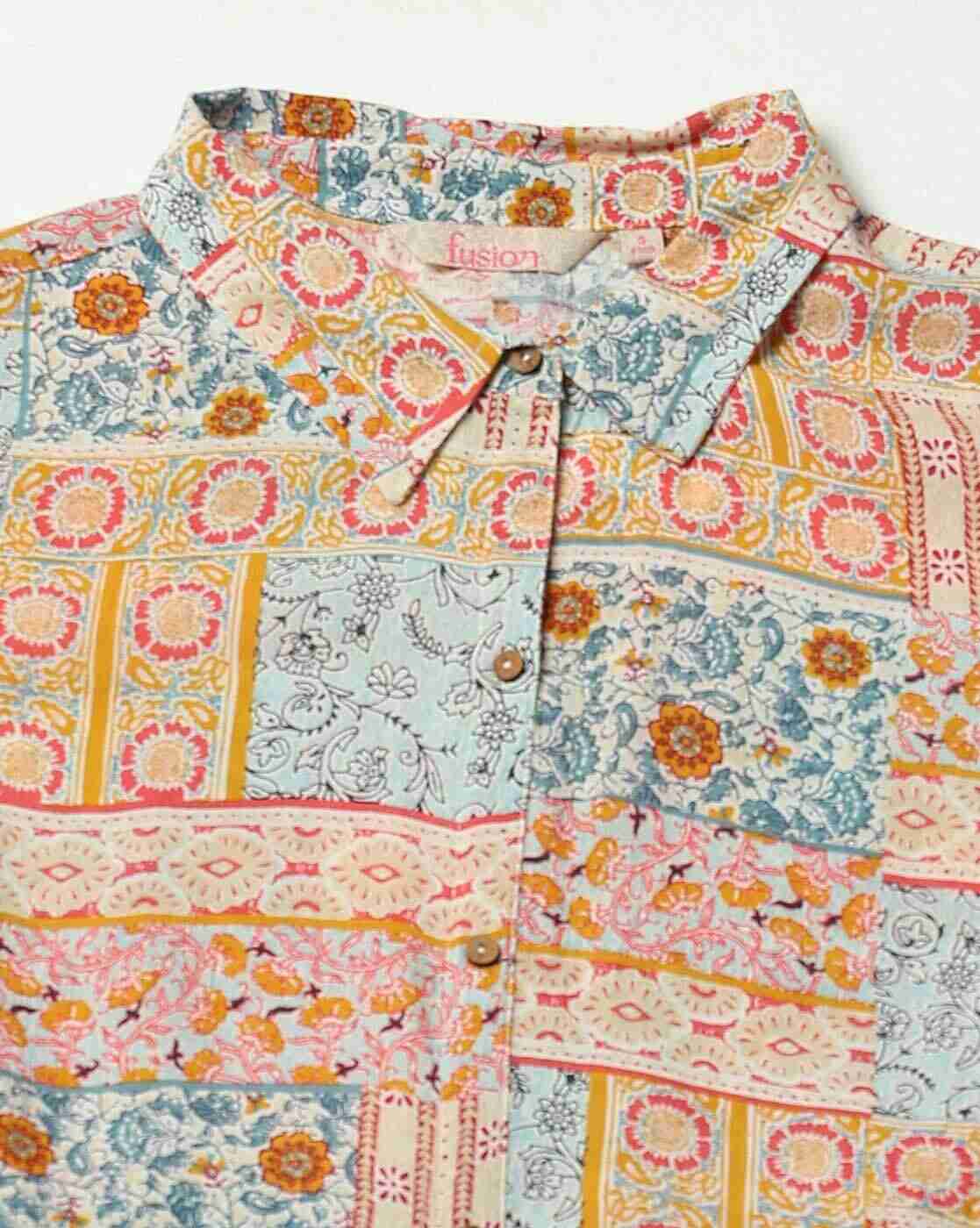 FUSION | Women Floral Print Shirt Dress|4