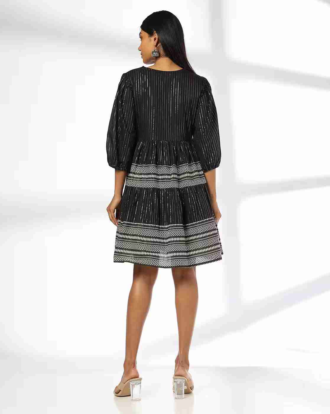 FUSION | Women Printed Tiered Dress|2