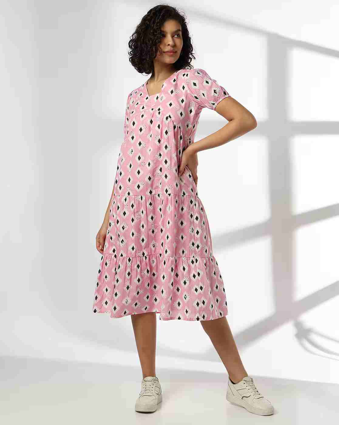 FUSION | Women Printed Tiered Dress|0