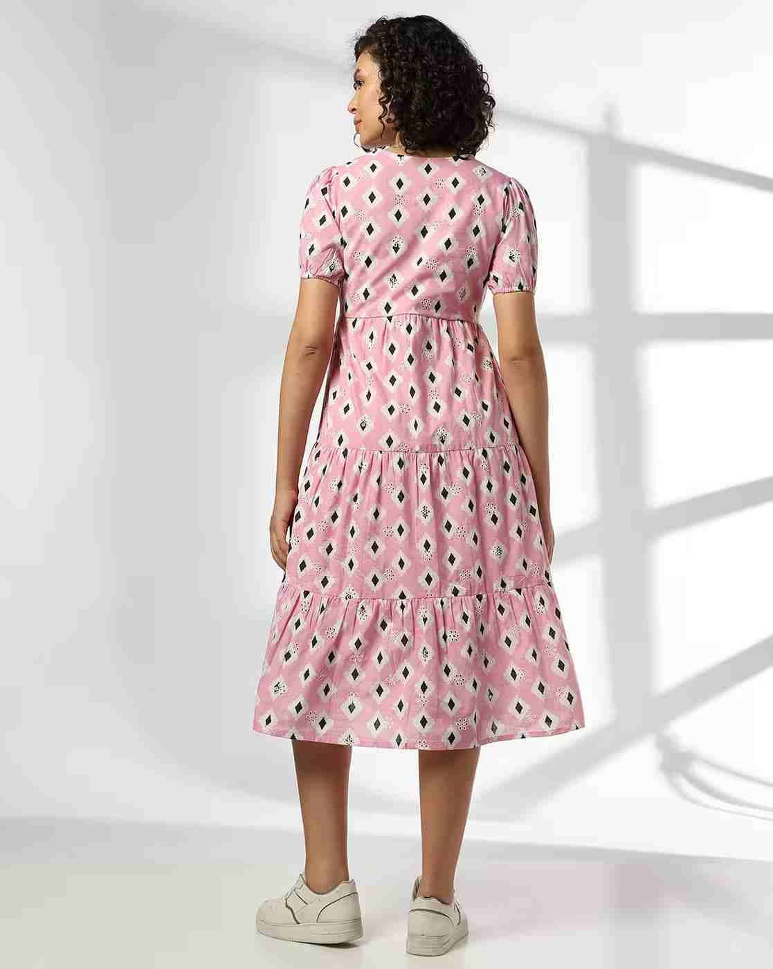 FUSION | Women Printed Tiered Dress|2