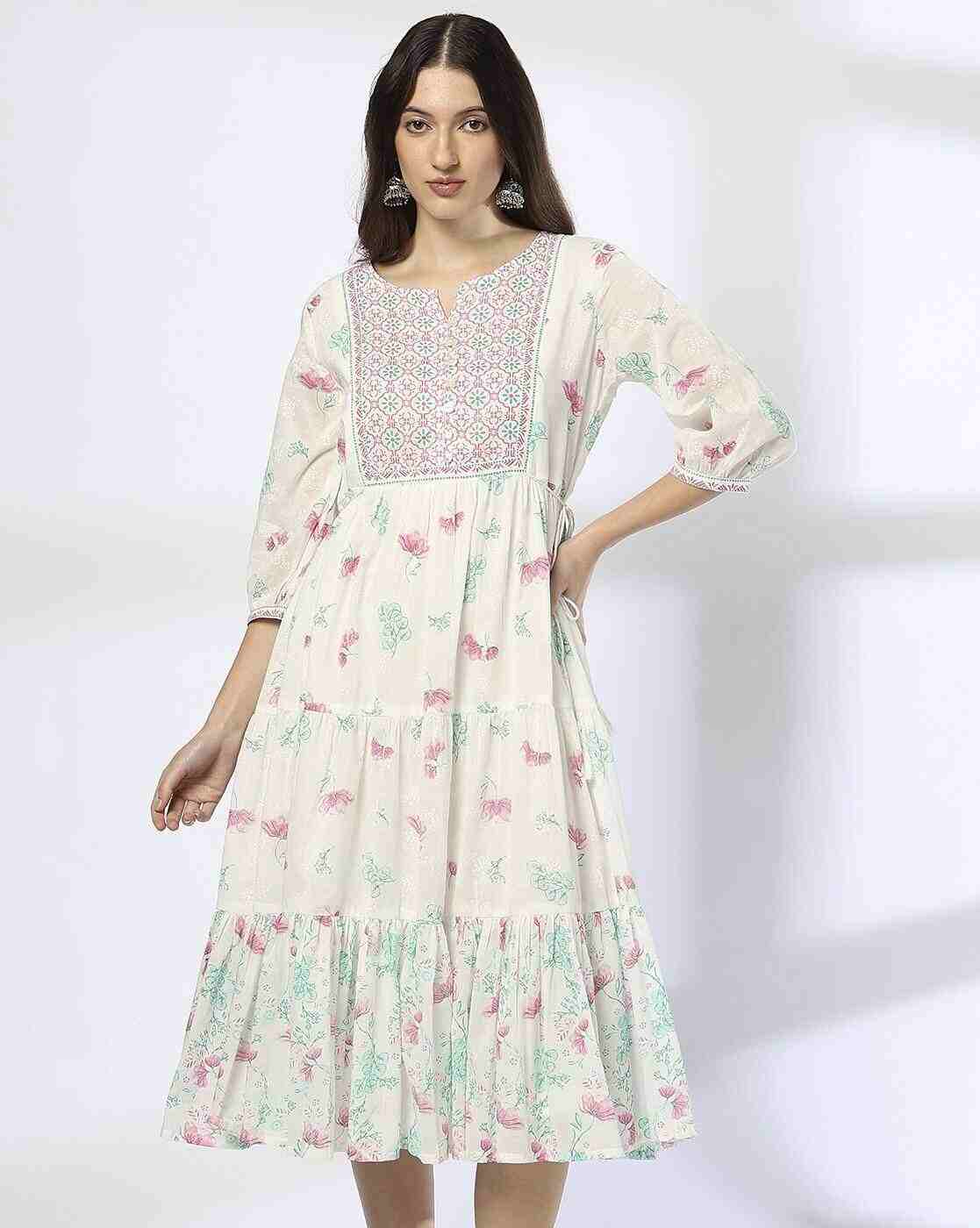 FUSION | Women Floral Print Fit & Flare Dress|0