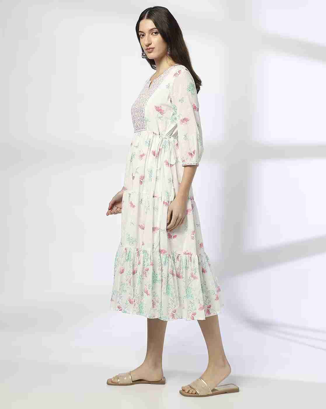 FUSION | Women Floral Print Fit & Flare Dress|1