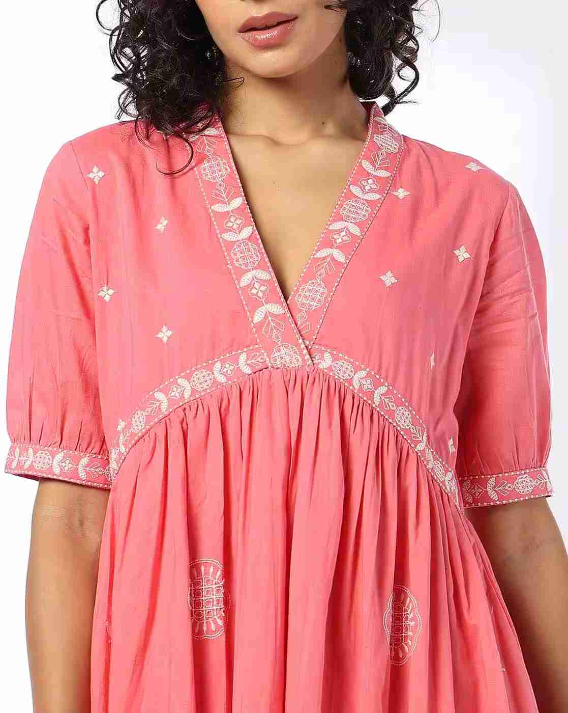 FUSION | Women Embroidered A-Line Dress|3