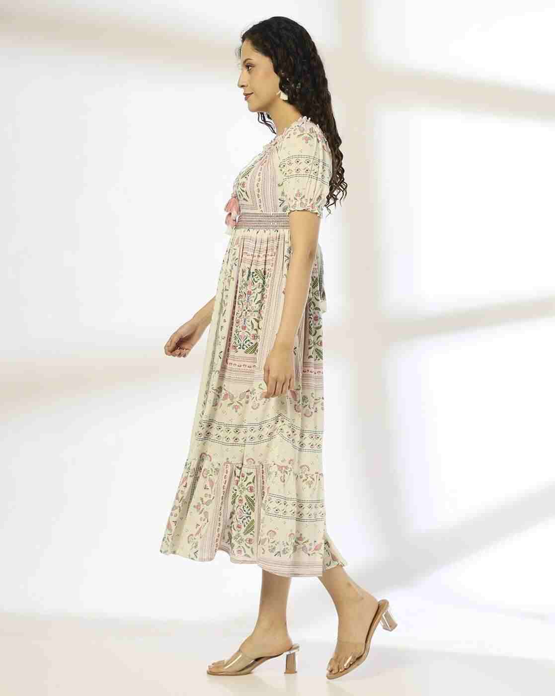 FUSION | Women Floral Print Fit & Flare Dress