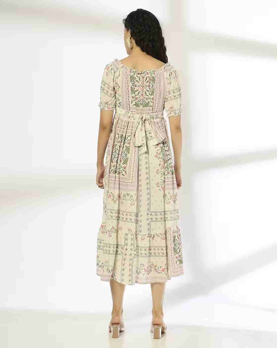 FUSION | Women Floral Print Fit & Flare Dress|2