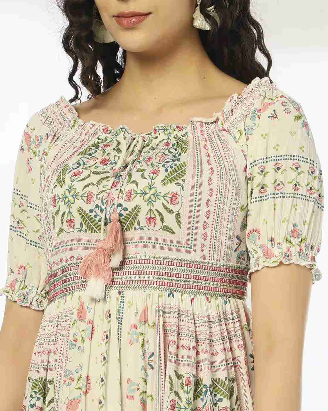 FUSION | Women Floral Print Fit & Flare Dress|3