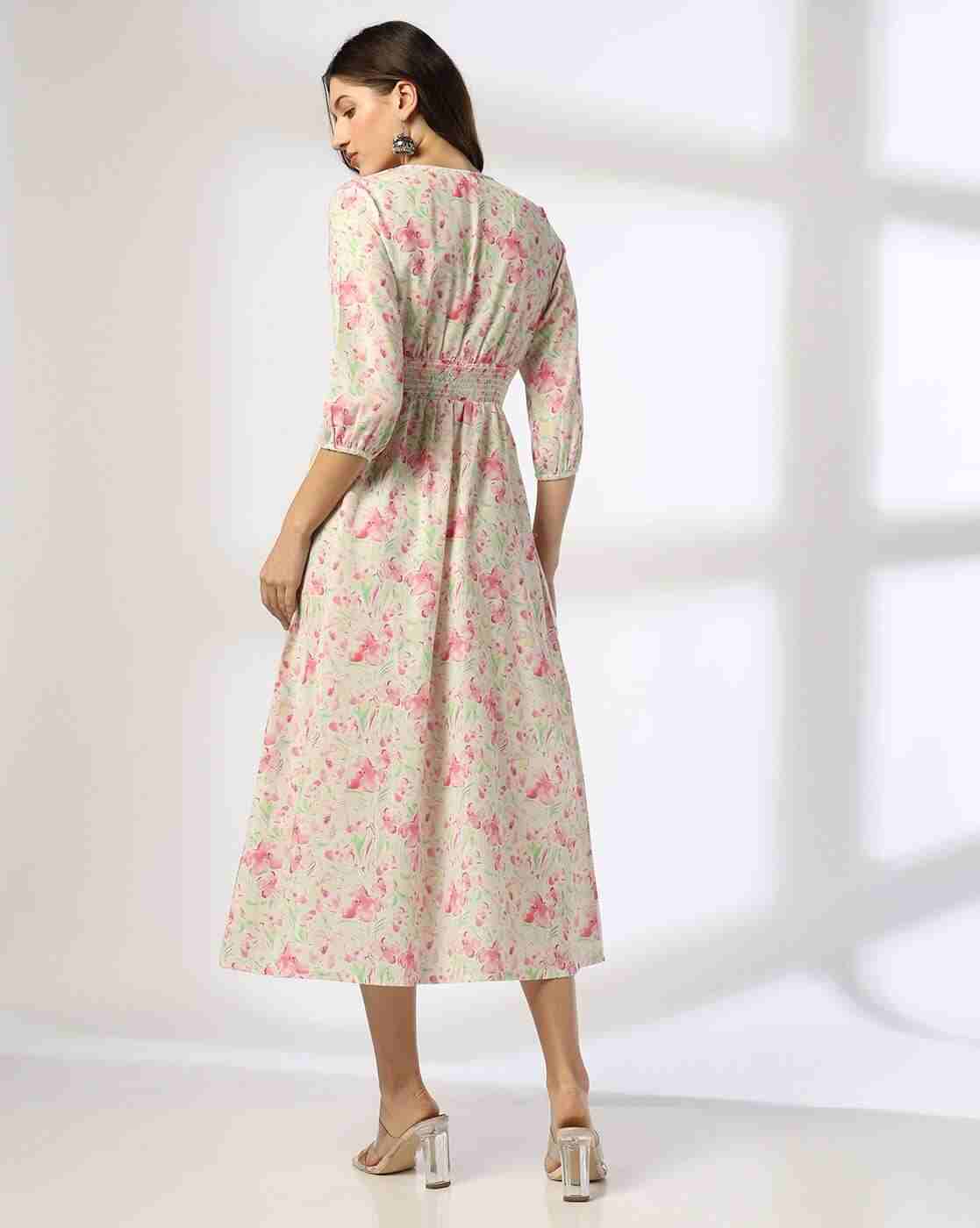 FUSION | Women Floral Print A-Line Dress|2