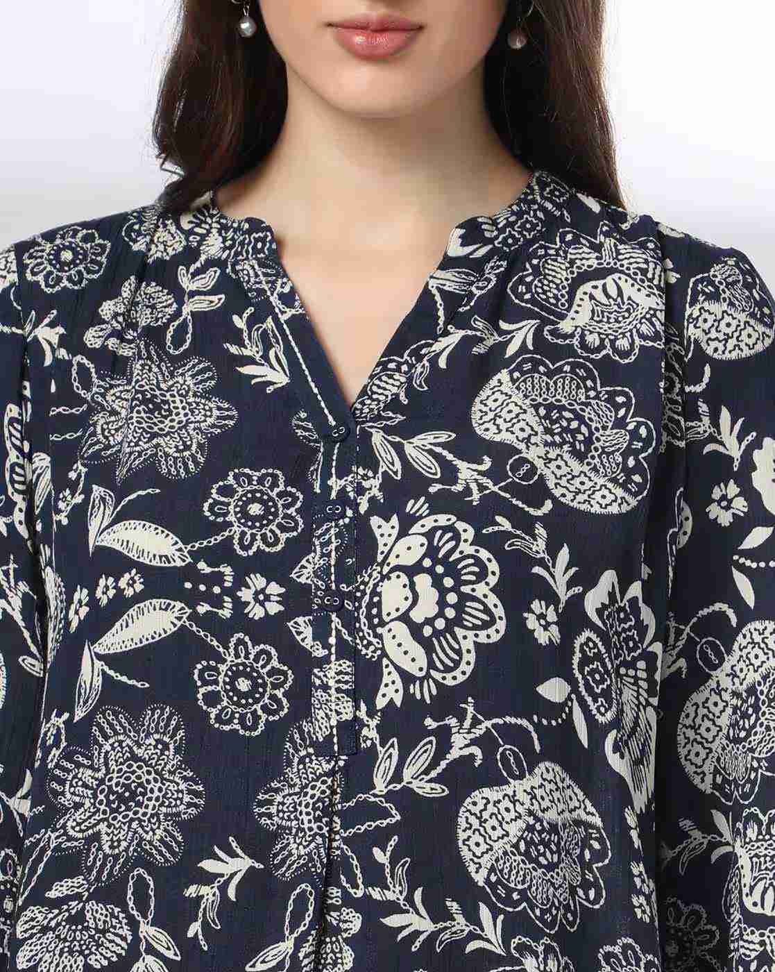 FUSION | Women Floral Print Straight Kurti|3