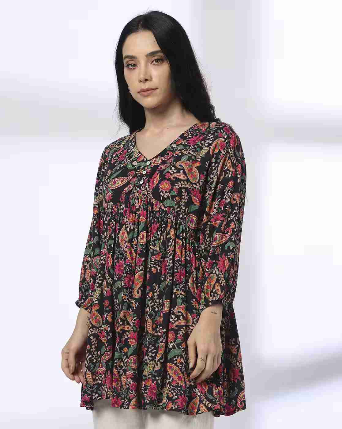 FUSION | Women Paisley Print Flared Kurti