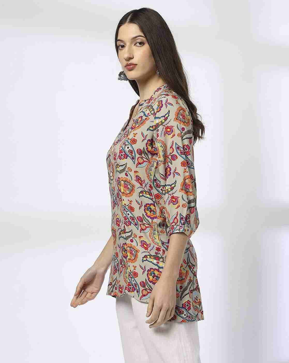 FUSION | Women Printed A-Line Kurti|1