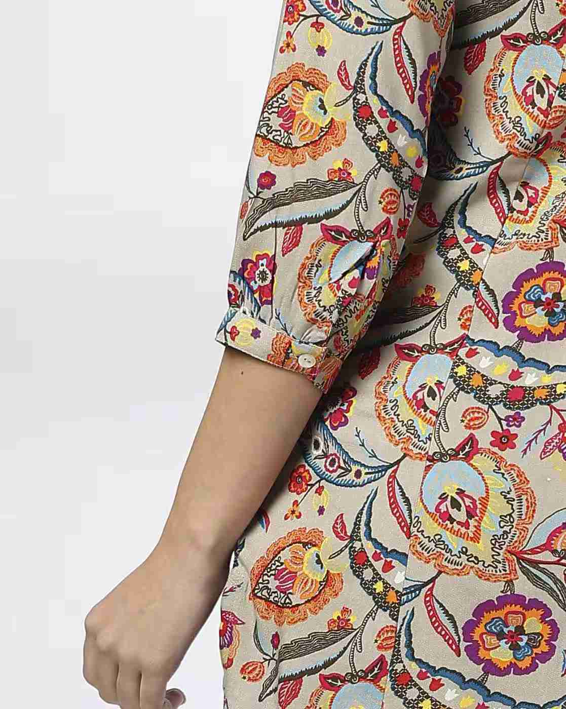 FUSION | Women Printed A-Line Kurti|4