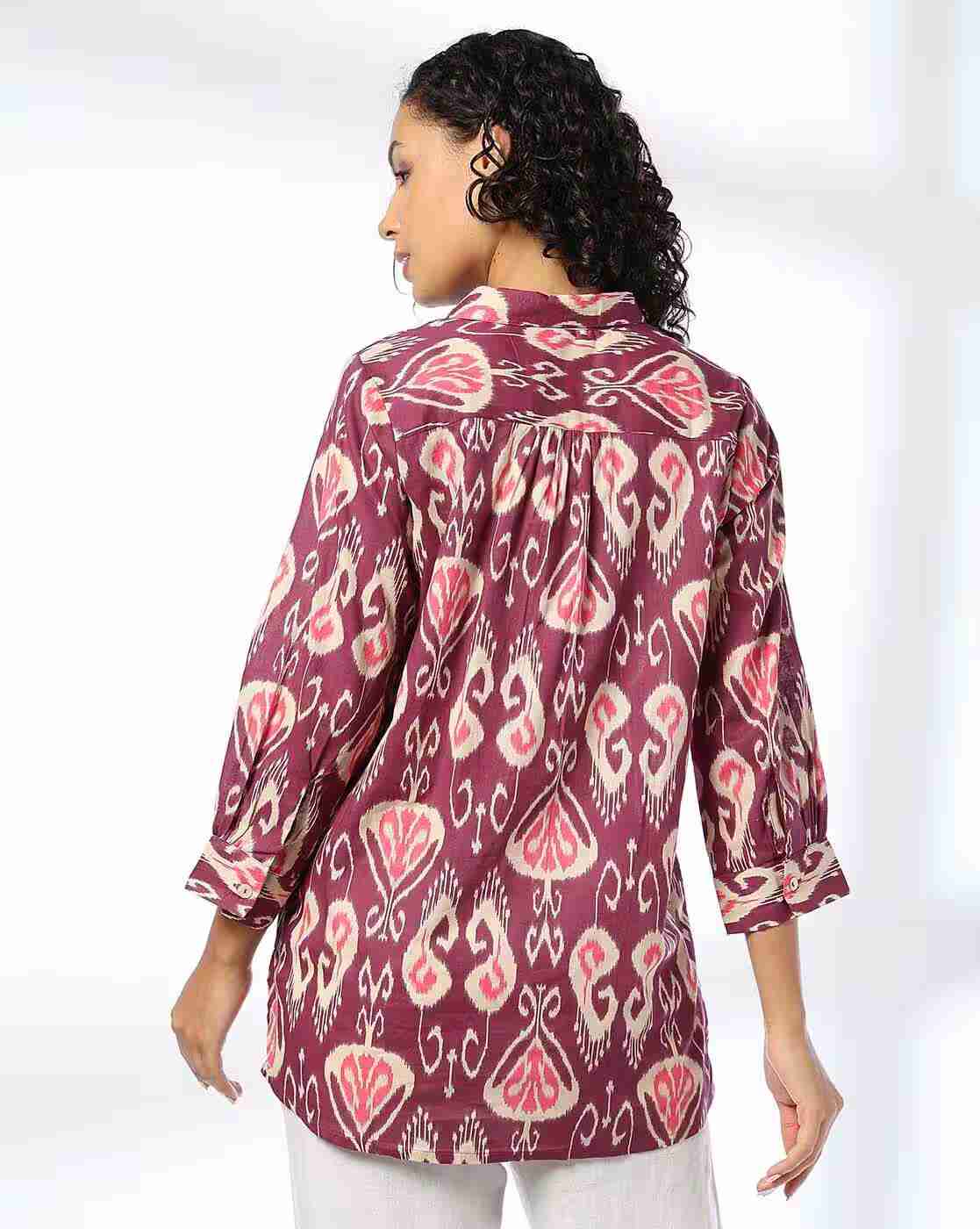 FUSION | Women Ikat Print Straight Kurti|2