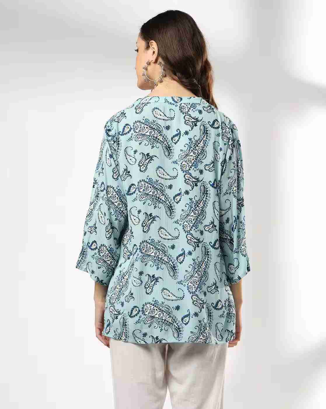 FUSION | Women Paisley Print A-Line Kurti|2
