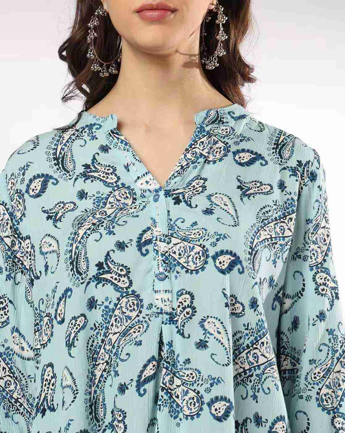 FUSION | Women Paisley Print A-Line Kurti|3