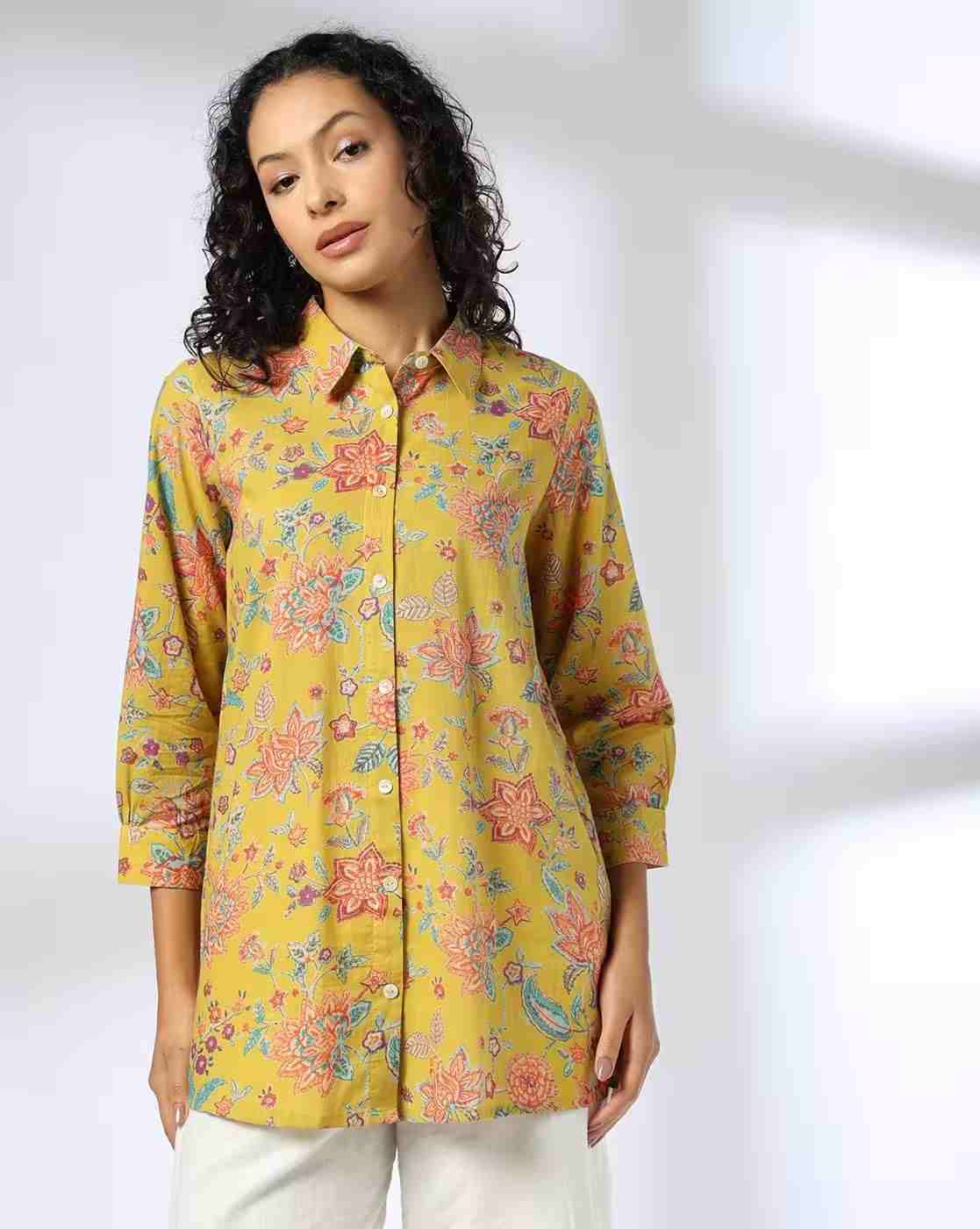FUSION | Women Floral Print Straight Kurta|0