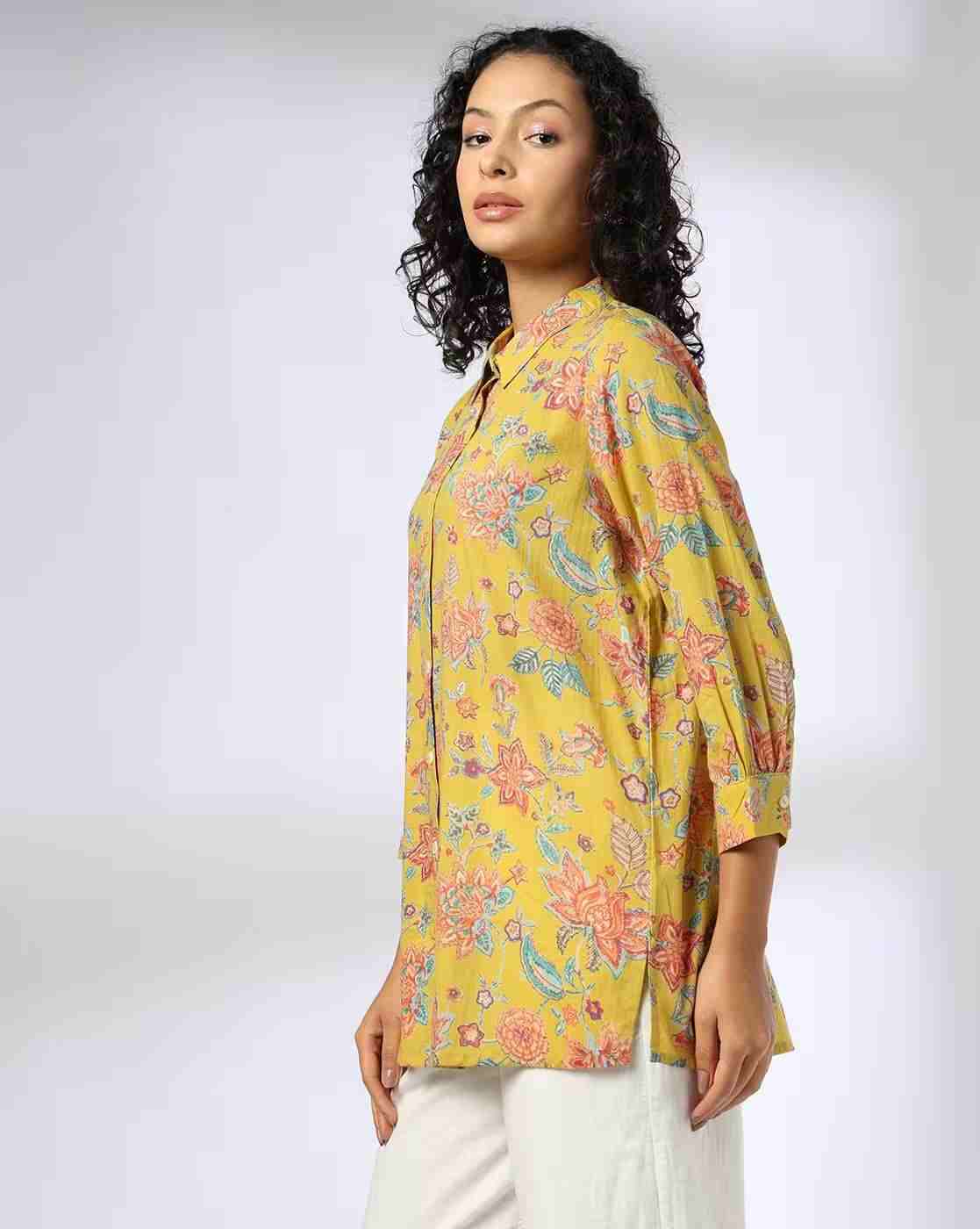 FUSION | Women Floral Print Straight Kurta|1