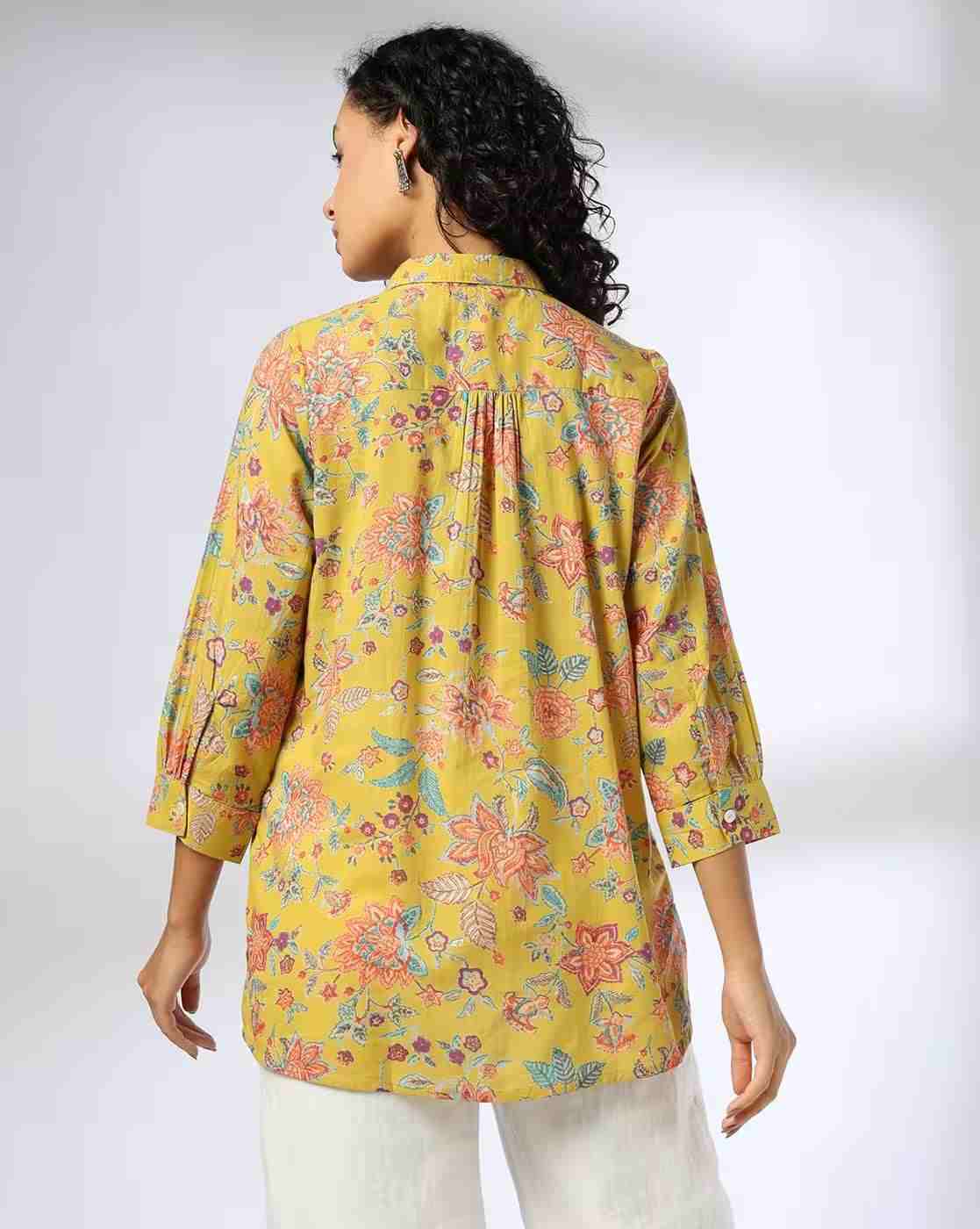 FUSION | Women Floral Print Straight Kurta|2
