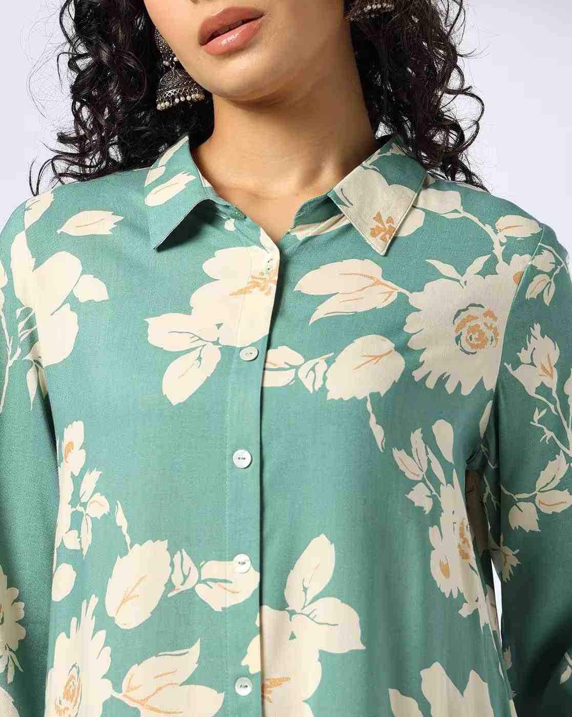 FUSION | Women Floral Print A-Line Kurti|3