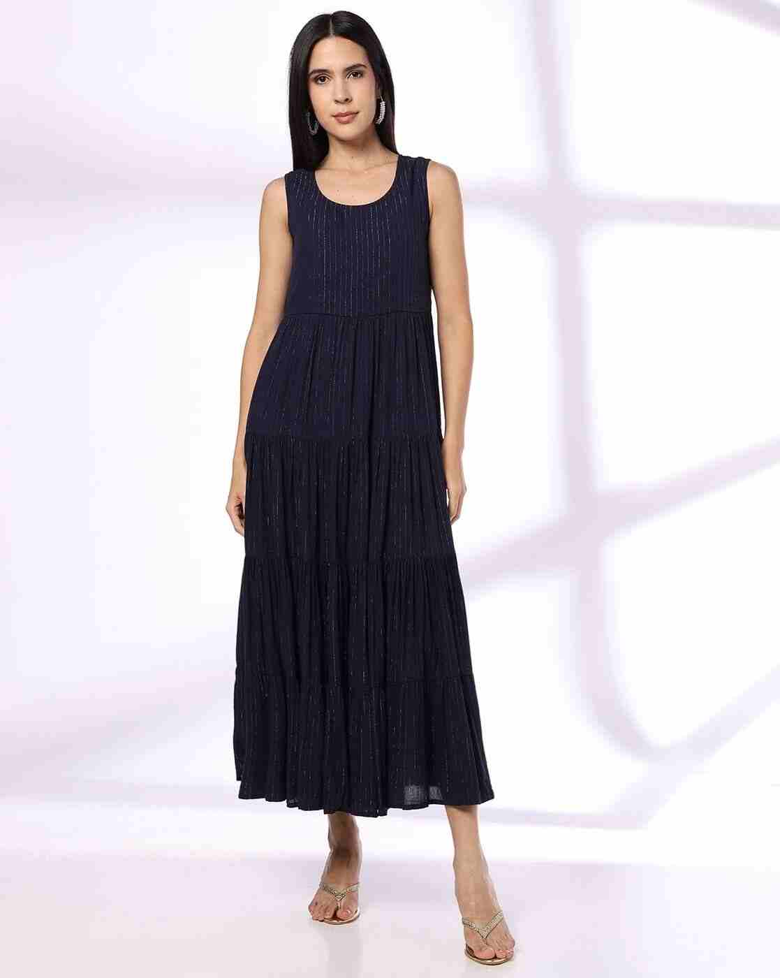 FUSION | Women Striped Relaxed Fit Jacker Dress with Jacket|3