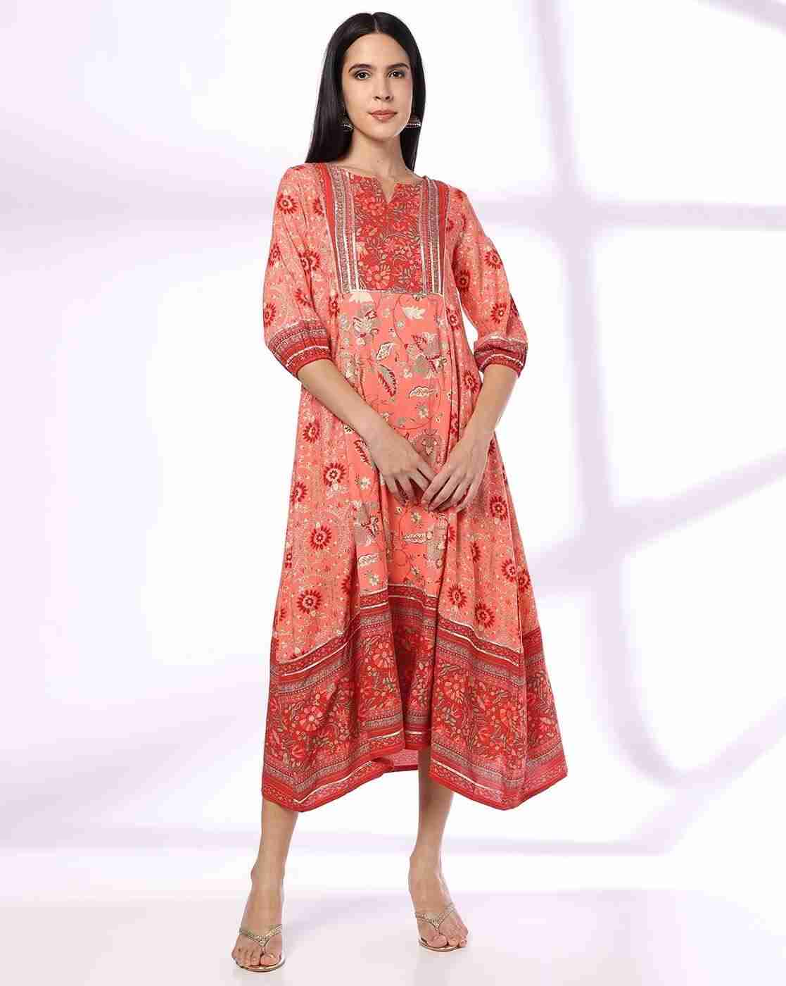 FUSION | Women Printed A-Line Dress|0