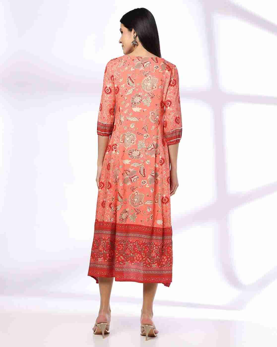 FUSION | Women Printed A-Line Dress|2