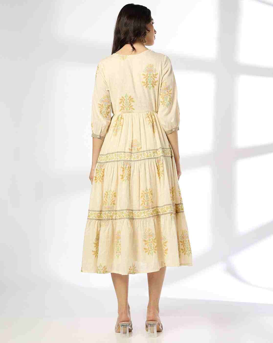 FUSION | Women Floral Print Tiered Dress|2