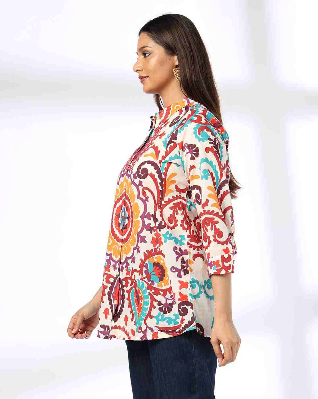 FUSION | Women Printed Relaxed Fit Shirt|1