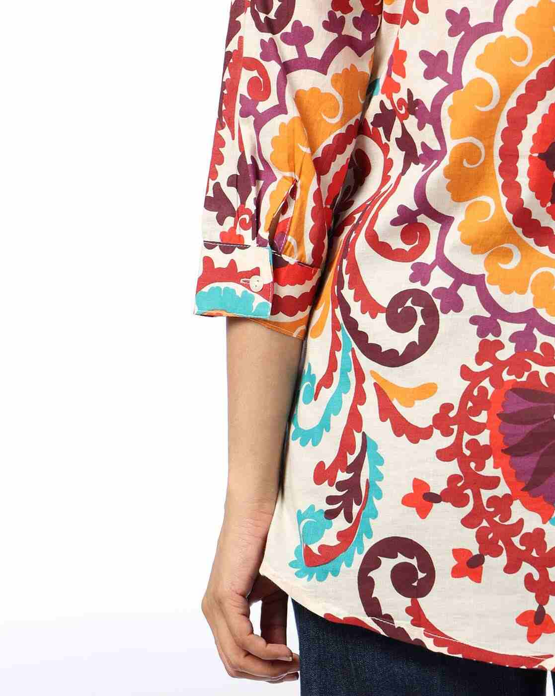 FUSION | Women Printed Relaxed Fit Shirt|4